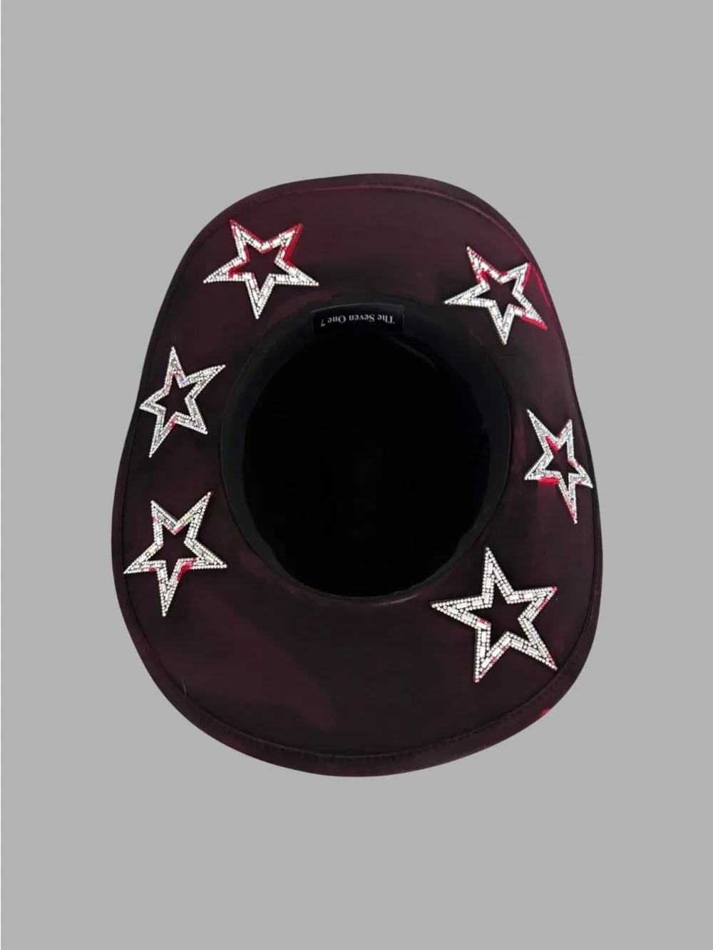 Custom Burgundy star rhinestone western Cowboy hat